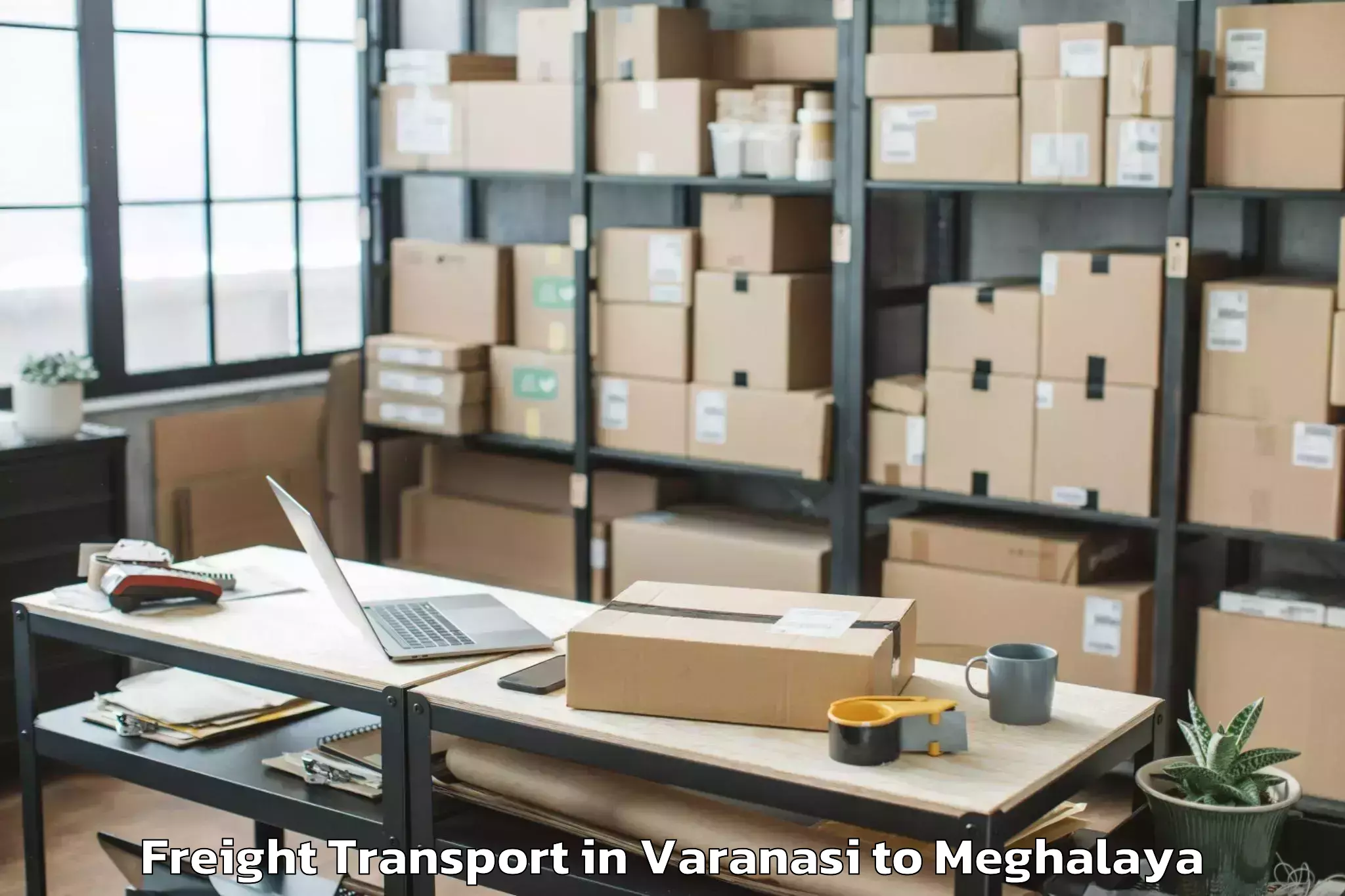 Top Varanasi to Williamnagar Freight Transport Available